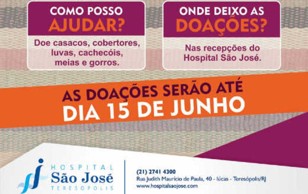 Hospital de Teresópolis encerra Campanha do Agasalho na próxima sexta-feira
