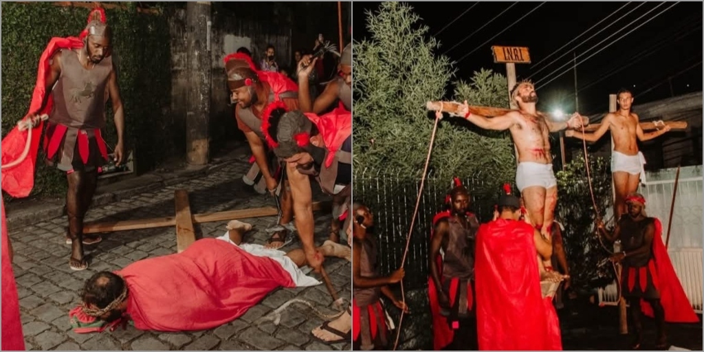 Via Sacra Viva, em Varginha, conta com a participação da comunidade