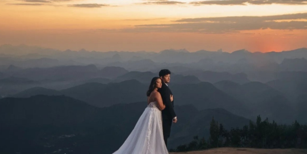 'Amor nas alturas': casal escolhe o Pico da Caledônia, em Nova Friburgo, para fazer fotos de casamento