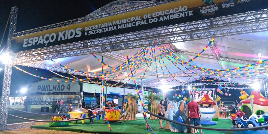 Evento conta com um espaço voltado para as crianças 