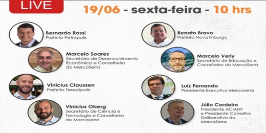 Live com prefeitos de Nova Friburgo, Teresópolis e Petrópolis acontece nesta sexta