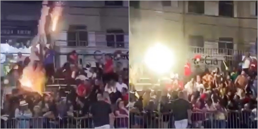 Susto no Carnaval de Friburgo: homem lança sinalizador em arquibancada e plateia é atingida