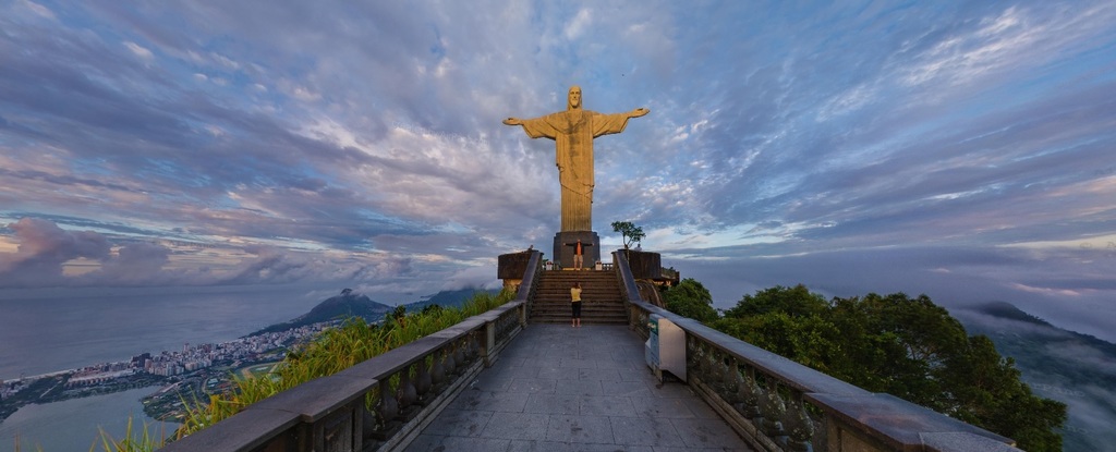 Imagem do Cristo Redentor, no Rio de Janeiro, uma das Sete Maravilhas do Mundo Moderno