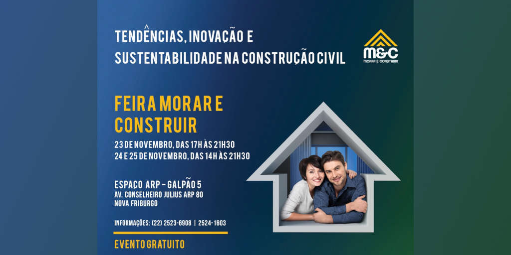 Nova Friburgo sediará feira da Construção Civil entre os dias 23 e 25 de novembro.