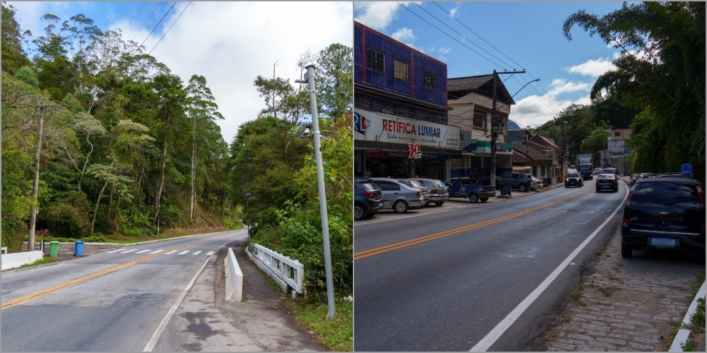 Radares foram retirados em Debossan (imagem 1) e em ponto entre os bairros Ponte da Saudade e Ypu (imagem 2)