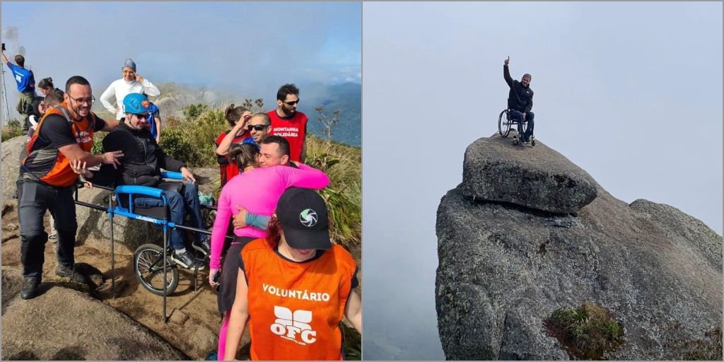 Projeto Montanha Solidária: "A vida pode ser emocionante", diz cadeirante que visitou Pico da Caledônia
