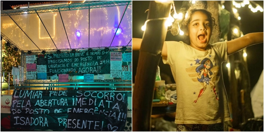 Protesto foi motivado pela morte da pequena Isadora, de apenas oito anos