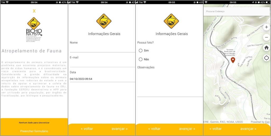 Passo a passo de como realizar o registro no app