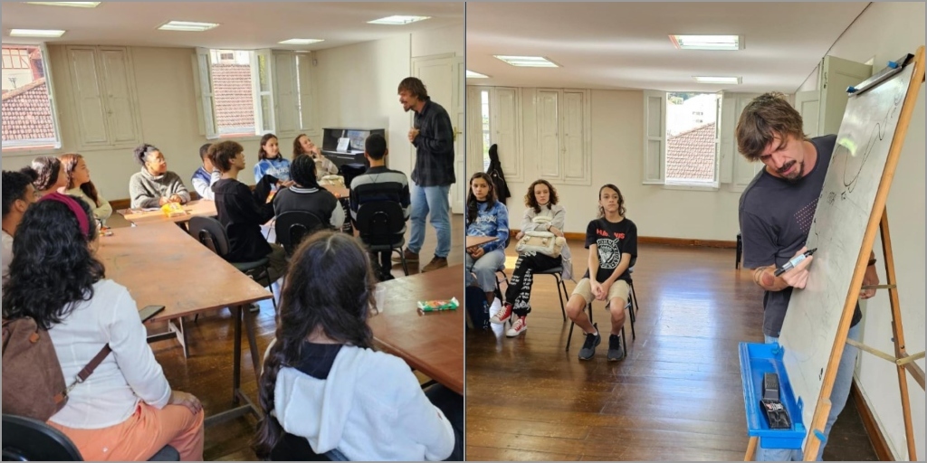 Os alunos participantes aprenderam na prática as etapas de um set de filmagem 