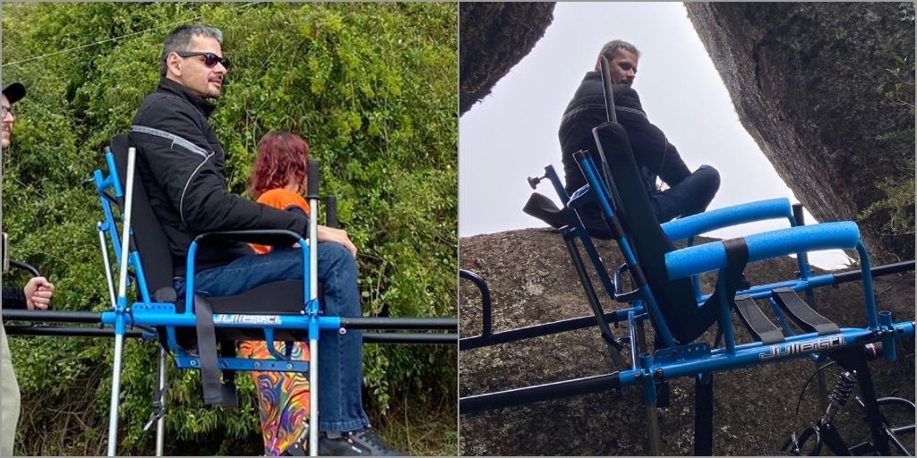 Pela primeira vez, um cadeirante alcançou o cume do segundo pico mais alto da Serra do Mar 