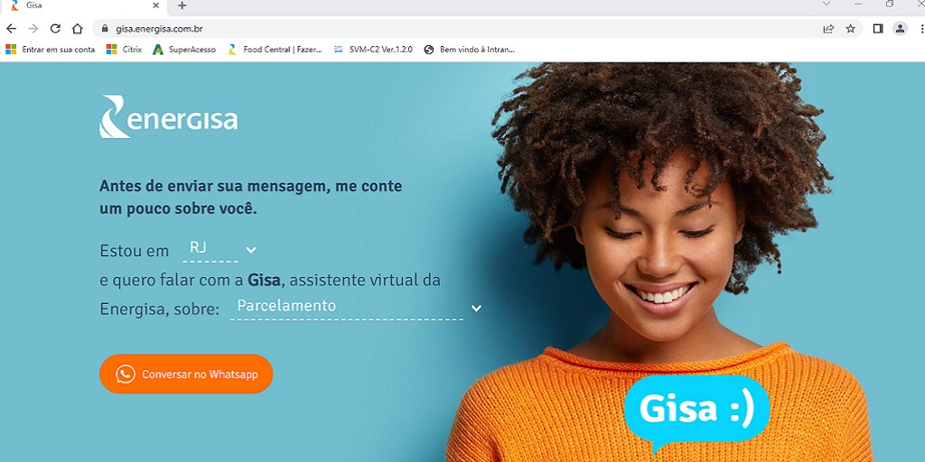 Canal de atendimento da GISA