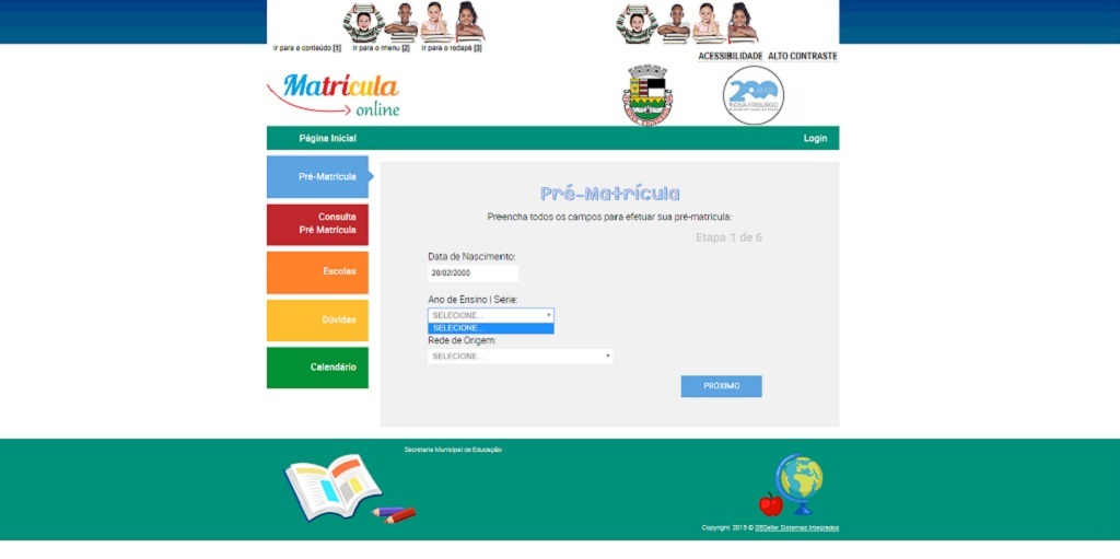 Site para pré-matrícula na rede de ensino de Nova Friburgo tem instabilidade