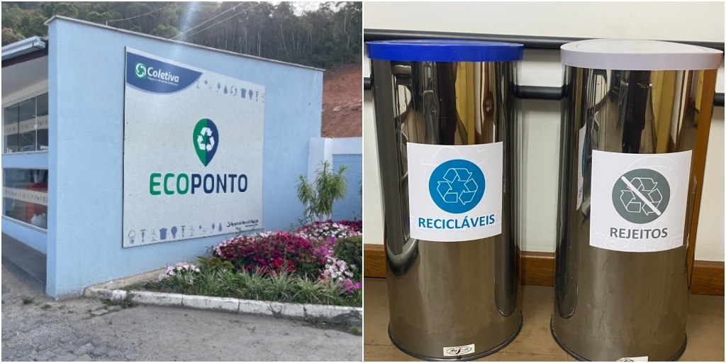 Concessionária criou um Ecoponto para organizar e separar resíduos, enquanto lixeiras para cada tipo estão espalhadas pela sede