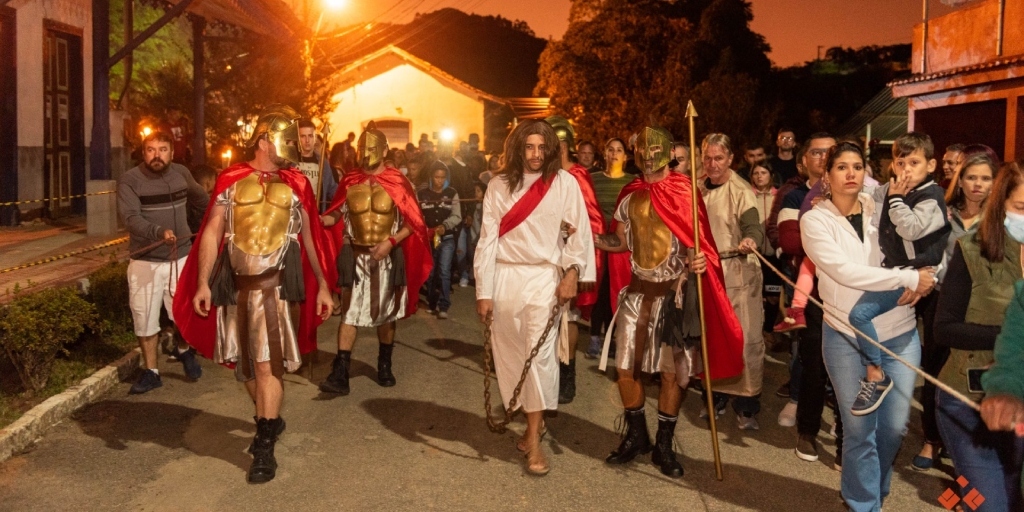 Encenação da Paixão de Cristo da Paróquia de Nossa Senhora do Rosário, em Riograndina, Nova Friburgo 