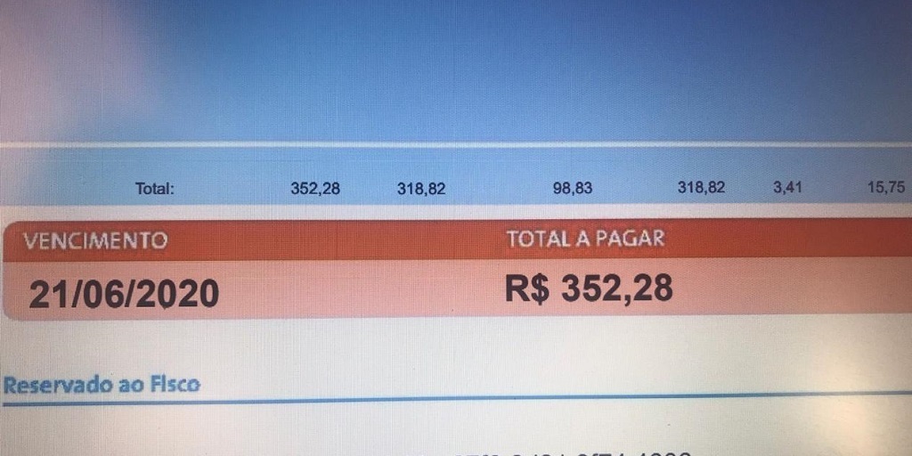 Emanuel Barata afirma que pagava, em média, entre R$ 200,00 e R$ 230,00, mas conta com vencimento em junho veio bem mais cara