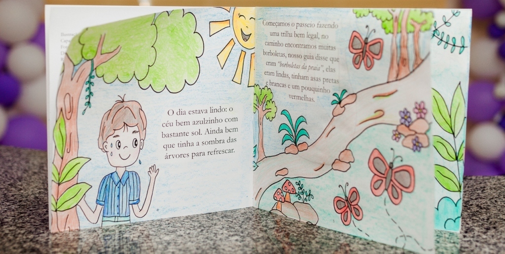 Livro conta com ilustrações da psicóloga e desenhista Raiane Araújo