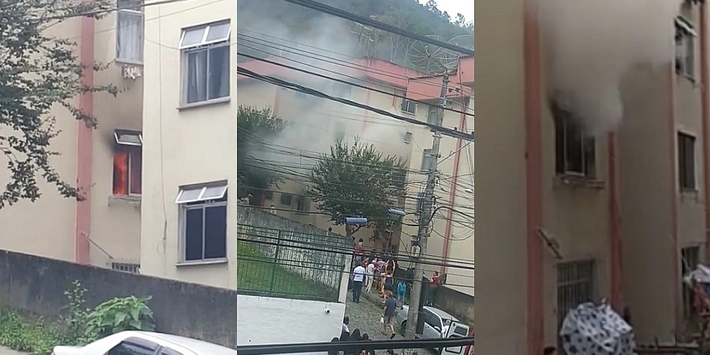 Nova Friburgo: fogo em apartamento assusta moradores do bairro Vila Amélia