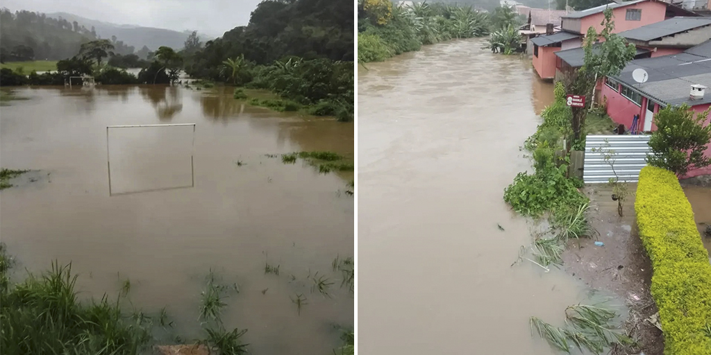 Área rural de Teresópolis é atingida pelas chuvas 