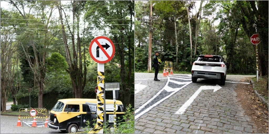 O motorista que vem do Vale do Pinheiros, pela alameda Princesa Isabel, não poderá acessar a alameda Marquês de Maricá para seguir sentido Olaria
