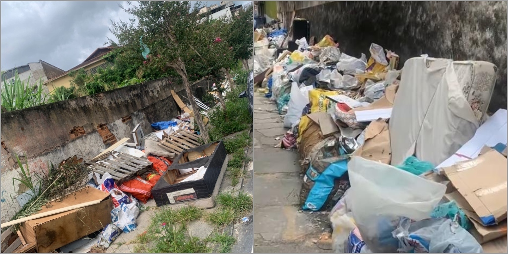 Descarte irregular de lixos e entulhos chama atenção em Olaria