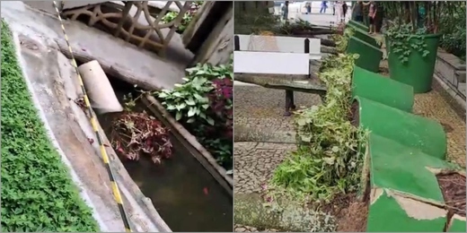 Prefeitura de Cantagalo se manifesta sobre atos de vandalismo em praças da cidade; homem foi levado à delegacia