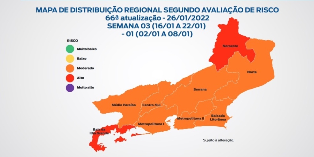 Alerta: Região Serrana passa de risco baixo para moderado no novo mapa da Covid no RJ