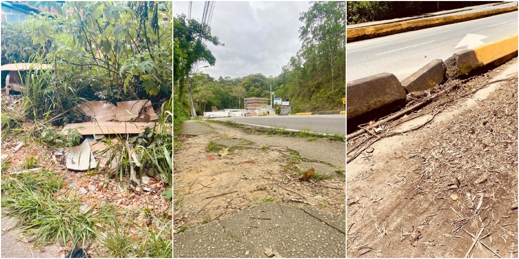 A falta de conservação da via pode ser observada em diversos trechos