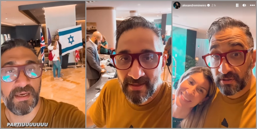 Alexandre Mineiro compartilha momento da saída do hotel em Jerusalém