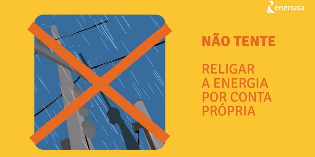 População não deve tentar religar a energia por conta própria