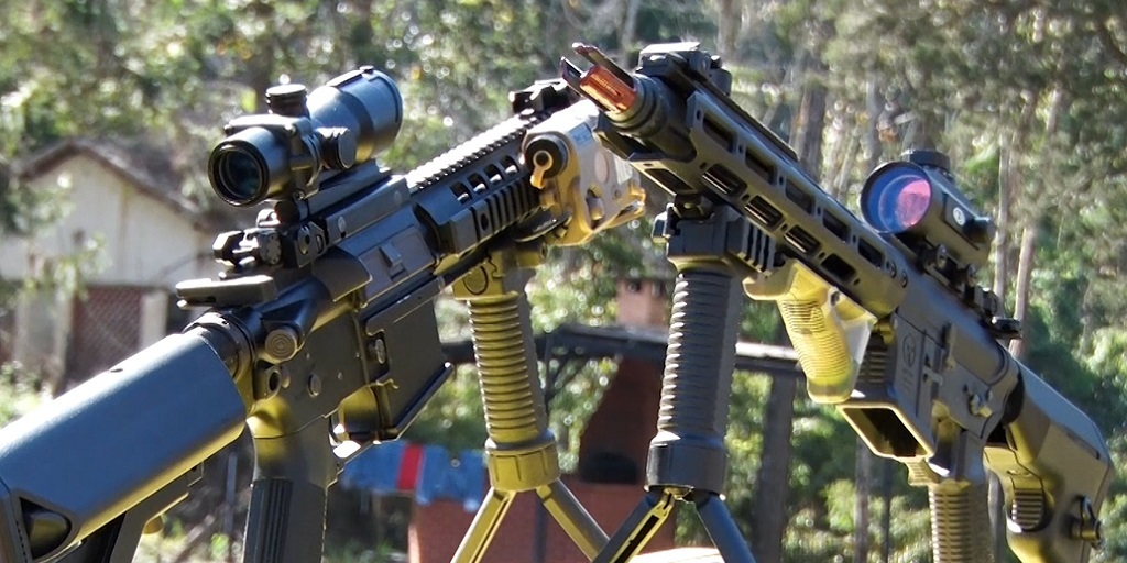 Armas utilizadas durante competições de airsoft