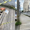 Deck de madeira da Vila Amélia, em Friburgo, é interditado após pedestre sofrer acidente