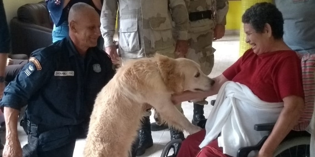 Idosos de asilo em Teresópolis estão recebendo terapia com cães