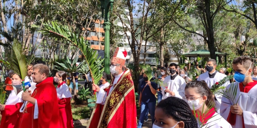 A bênção e procissão dos Ramos também acontecem no Centro da cidade