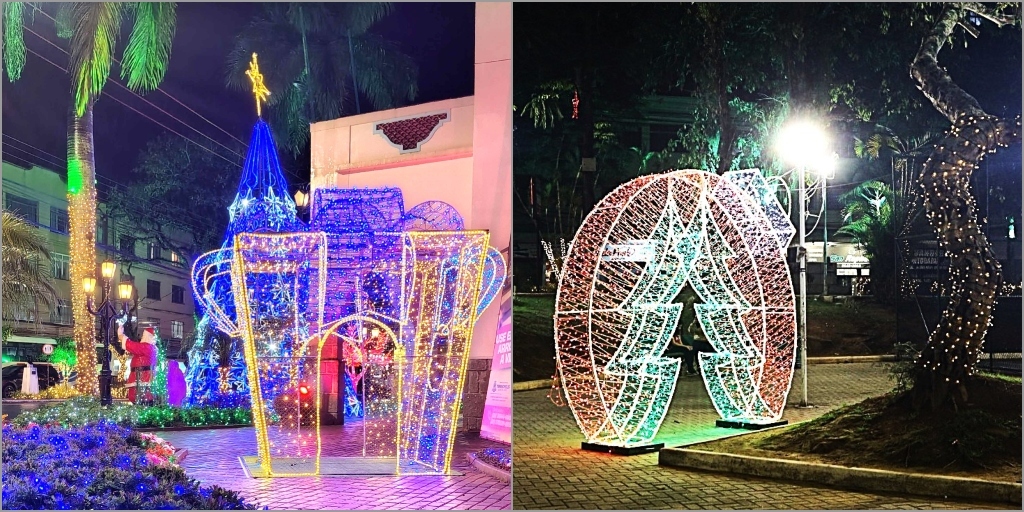 Diversos pontos da cidade contam com decoração para o Natal deste ano