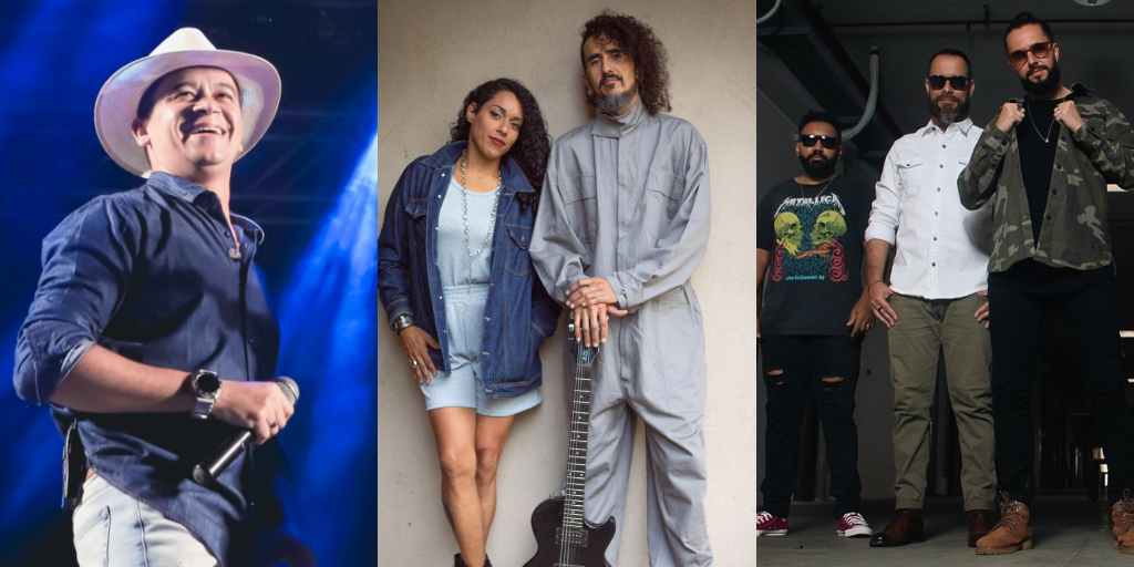 Cantores Cesário Ramos, Íris e Santiago e banda Cuca Livre