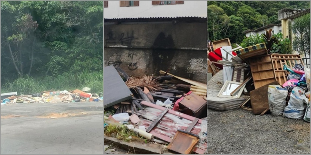 Da esquerda para a direita, registros na RJ-150, no Prado e no Jardim Califórnia