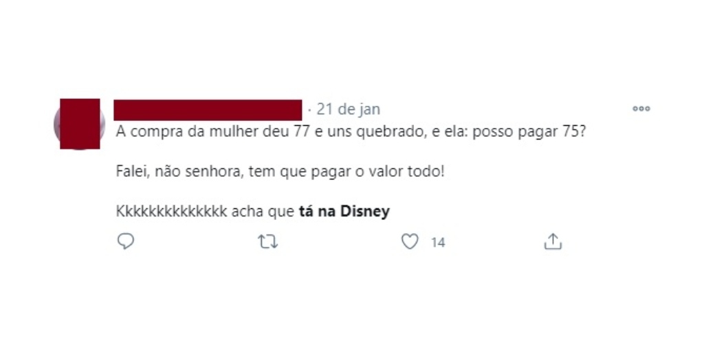 Tá na Disney é usada quando alguém fala algo fora da realidade