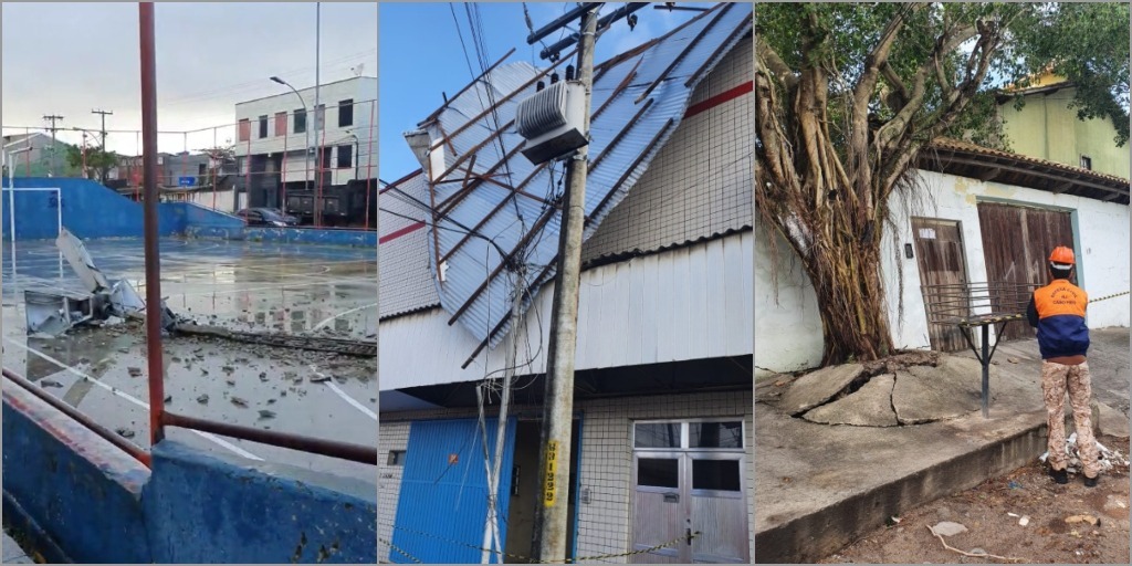 Diversos pontos da Região dos Lagos foram afetados pelo ciclone 