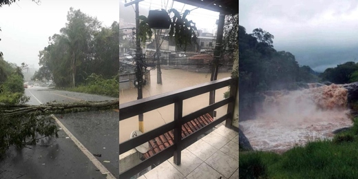 Chuva deixa trechos da Serra e da RJ-130 interditados em Teresópolis