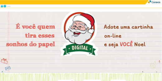 Cartinhas virtuais: Campanha Papai Noel dos Correios este ano é digital 