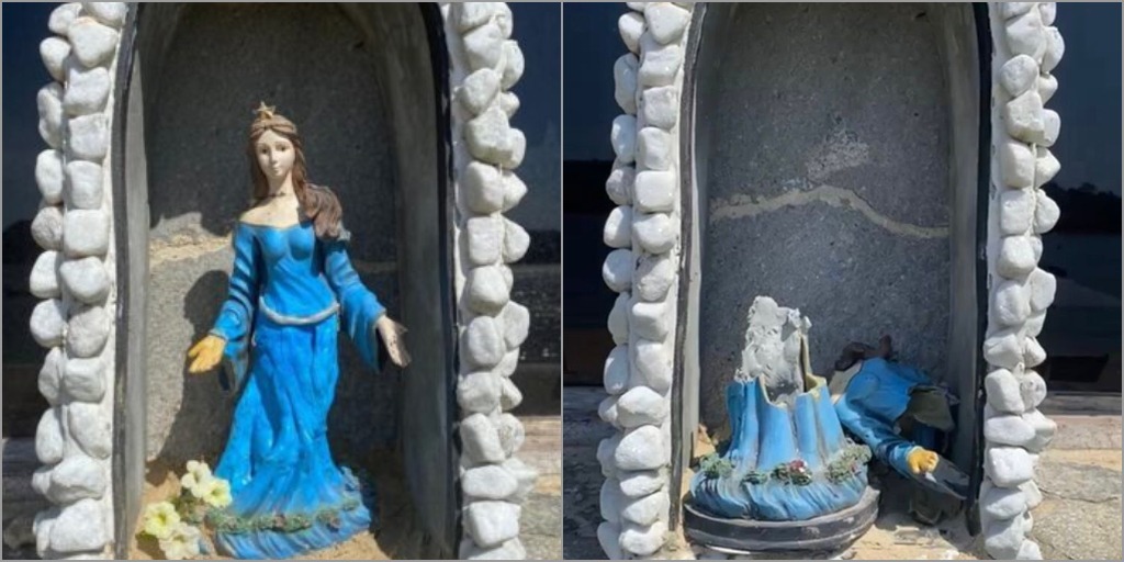 Vandalismo em Búzios: imagem de Iemanjá é destruída pela 2ª vez em menos de 2 semanas