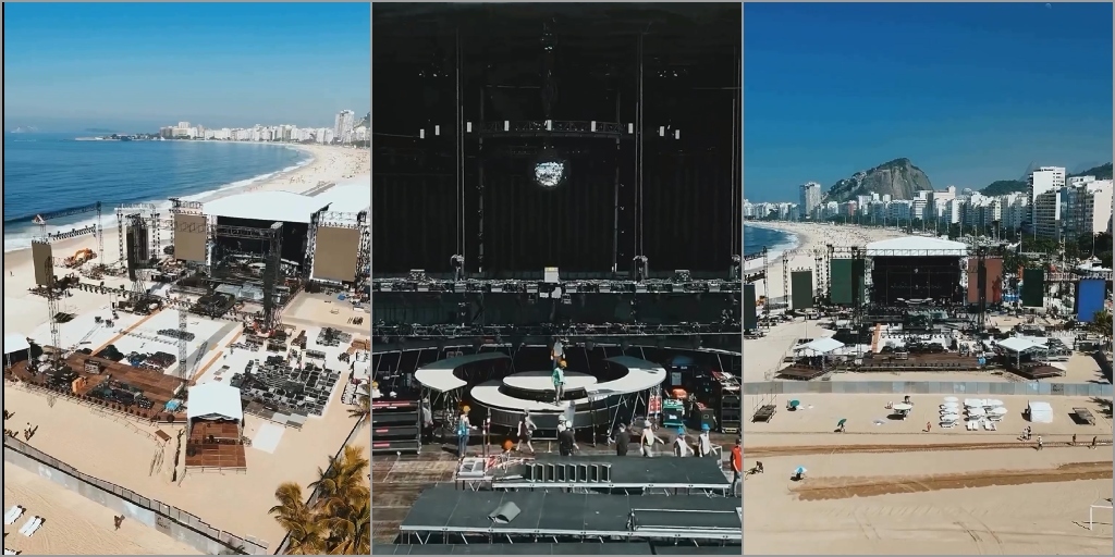O palco terá 812 metros quadrados, o dobro do utilizado na turnê