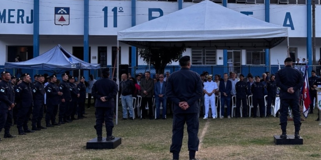 A solenidade de passagem do comando do Ten. Cel. Sandro Aguiar para a Ten. Cel. Daniele Ezequiel aconteceu na tarde da última quinta-feira, 21