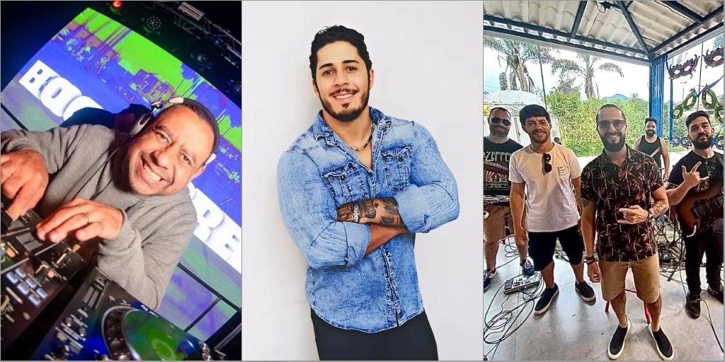 Artistas que vão se apresentar na sexta-feira, 4, primeiro dia de festa