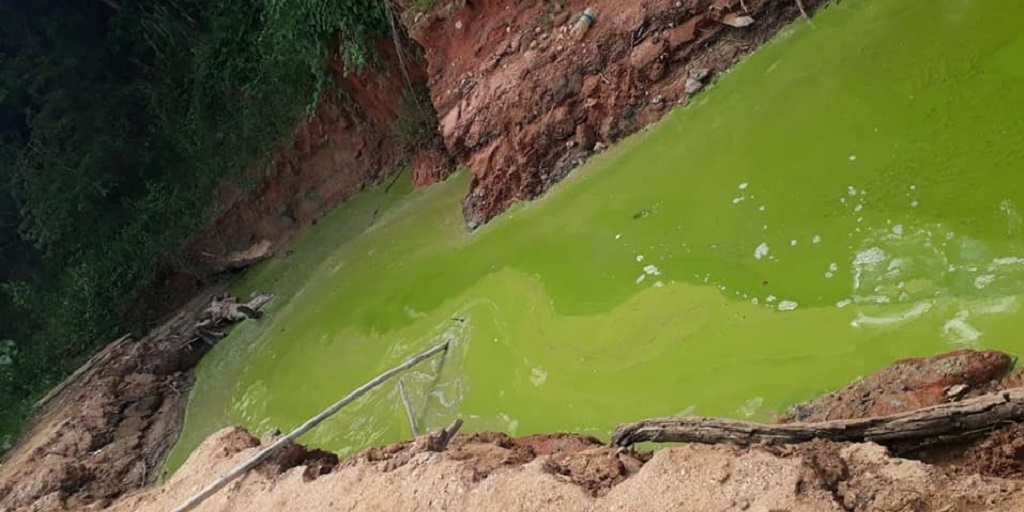 Água de barragem de São Sebastião do Alto fica verde e abastecimento é reduzido