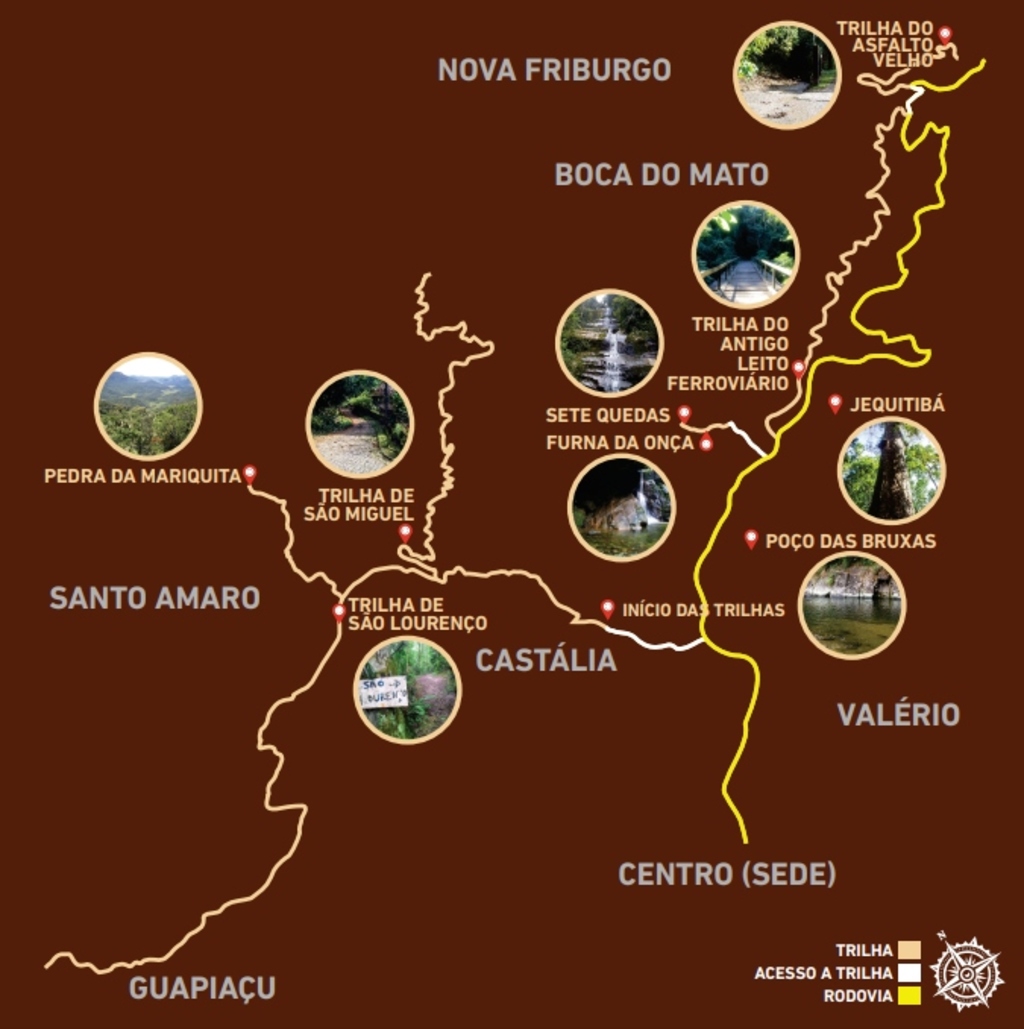 Roteiro vai do Alto da Serra até o bairro Castália em Cachoeiras de Macacu, com atrativos naturais 