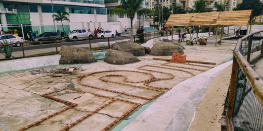 Espaço recreativo para crianças vai ocupar área da antiga Praça das Águas, em Cabo Frio