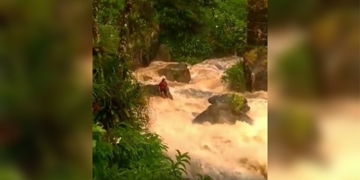 Homem é resgatado em cachoeira de Teresópolis após 'cabeça d’água'