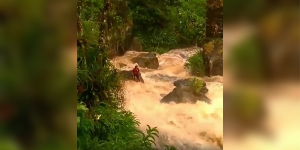 Homem é resgatado em cachoeira de Teresópolis após 'cabeça d’água'