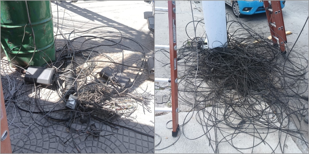Mais de 50 quilômetros de fios e cabos retirados dos postes na área central de Teresópolis